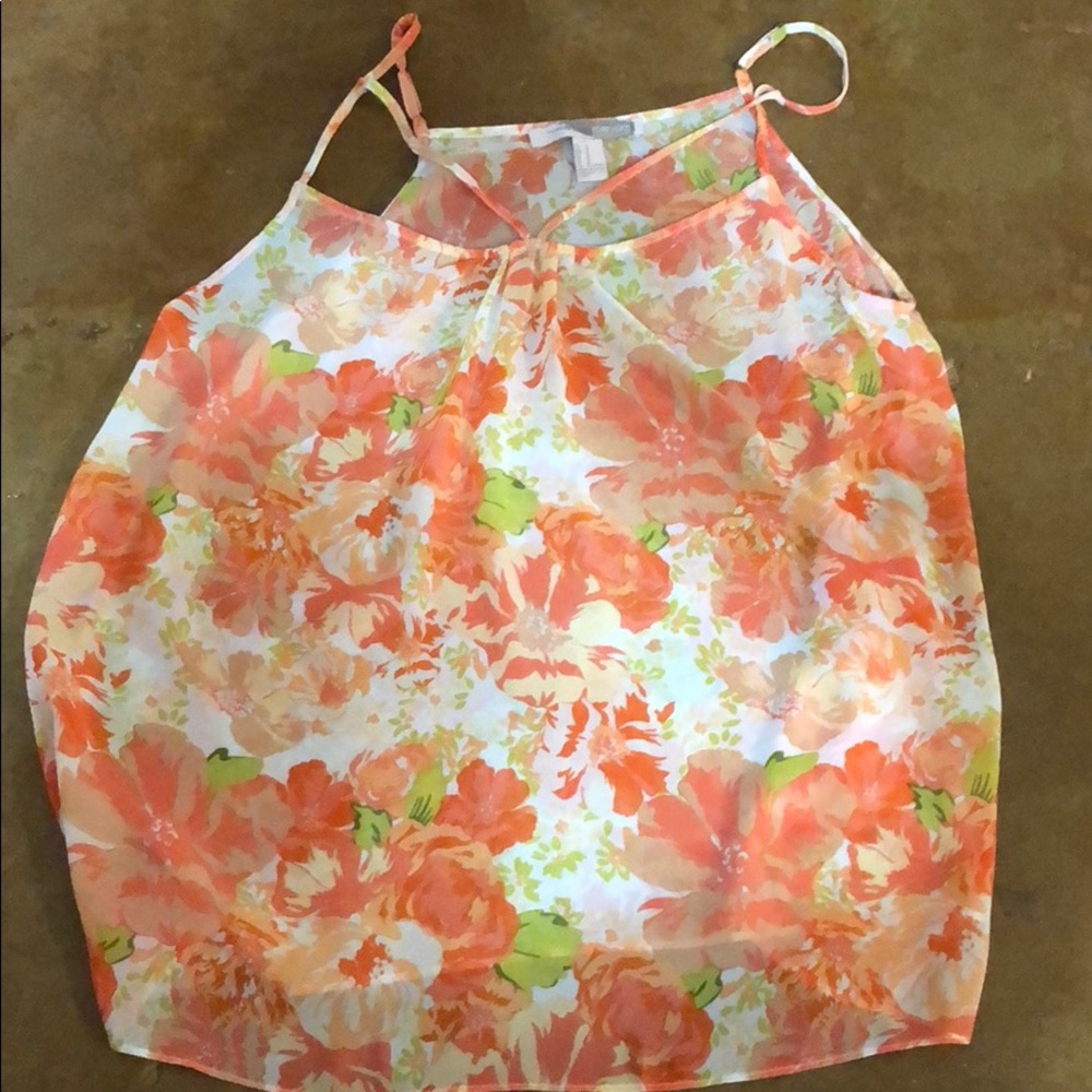 Forever 21 floral tank size M sheer